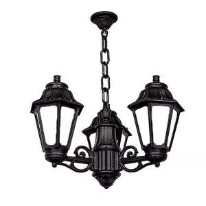 Подвесная уличная люстра на цепи (E22.120.S30.AYF1L) Fumagalli SICHEM/ANNA 3L, 3х6W LED-FIL (2400 Lm/4000К)