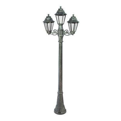 Садово-парковый столб светильник фонарь - 1,98м (E22.158.S21.BYF1L) Fumagalli ARTU BISSO/ANNA 2+1, 1х6W LED-FIL (2400 Lm/4000К)