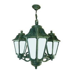 Подвесная уличная люстра на цепи (E22.120.S30.VYF1R) Fumagalli SICHEM/ANNA 3L, 3х6W LED-FIL (2400 Lm/2700К)