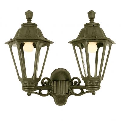 Уличный настенный светильник (бра) (E22.141.000.BXF1L) Fumagalli PORPORA/ANNA, 2х6W LED-FIL (1600 Lm/4000К)