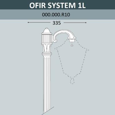Консоль для паркового фонаря FUMAGALLI OFIR SYS 1L, черный