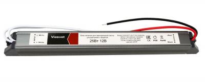 Блок питания узкий в металлическом корпусе ViaSvet LEYT-25W-12V (2A)