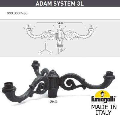 Консоль для паркового фонаря FUMAGALLI ADAM SYS 3L, черный