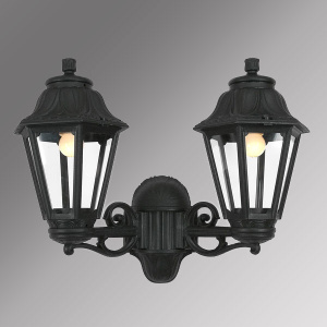 Уличный настенный светильник (бра) (E22.141.000.AXF1R) Fumagalli PORPORA/ANNA, 2х6W LED-FIL (1600 Lm/2700К)