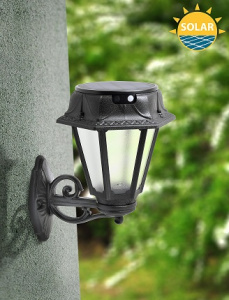 Светильник уличный настенный FUMAGALLI BISSO/ROSETTA чёрный, полупрозрачный, SOLAR LED, 4000К