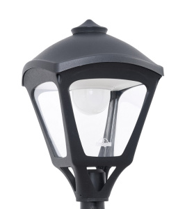 T33.000.000.AXQ1K, SERGIO черный, прозр., 1xE27 LED-HIP с лампой 3620Lm, CCT