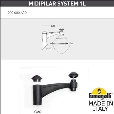 Консоль для паркового фонаря FUMAGALLI MIDIPILAR SYS 1L, черный
