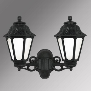 Уличный настенный светильник (бра) (E22.141.000.AYF1L) Fumagalli PORPORA/ANNA, 2х6W LED-FIL (1600 Lm/4000К)
