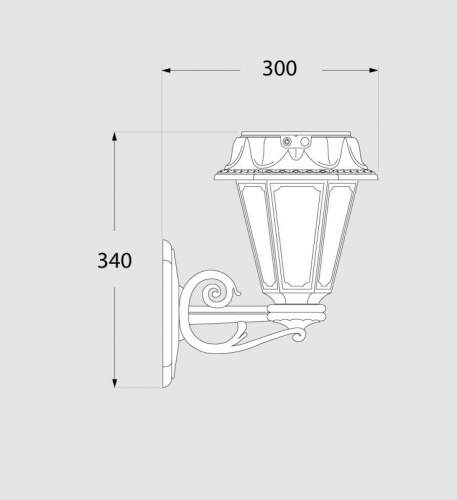 Светильник уличный настенный FUMAGALLI BISSO/ROSETTA чёрный, полупрозрачный, SOLAR LED, 4000К
