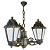 Подвесная уличная люстра на цепи (E22.120.S30.BYF1L) Fumagalli SICHEM/ANNA 3L, 3х6W LED-FIL (2400 Lm/4000К)