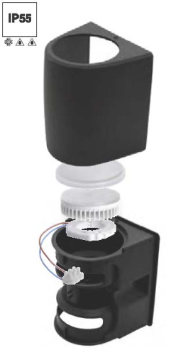 Светильник настенный уличный Fumagalli MARTA 160 1L, с лампой 10W LED-CCT (1200 Lm CCT)
