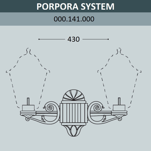 Консоль для паркового фонаря FUMAGALLI PORPORA SYS, черный