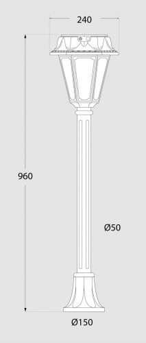 Садовый светильник FUMAGALLI MIZAR/ROSETTA чёрный, полупрозрачный, SOLAR LED, 4000К