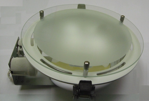 Светильник даунлайт ЛВО Downlight КЛЛ Е27 2*26W со стеклом б/л, белый