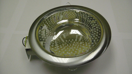 Светильник даунлайт ЛВО Downlight КЛЛ Е27 2*26W со стеклом б/л, сатин хром